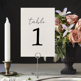Numeração De Mesa Verdadeira Simplicidade 3 Beige Wedding Table Numb