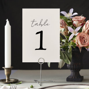 Numeração De Mesa Verdadeira Simplicidade 3 Beige Wedding Table Numb