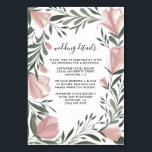Numeração De Mesa Verde Floral Vintage Pink Casamento Inserir Cartõe<br><div class="desc">Verde Floral Vintage Pink Wedding Cards Inserir Cartões - apresenta um design de aquarela de flores rosa pinceladas e verde-verde. Este design também apresenta fontes modernas e elegantes para o layout de texto.</div>