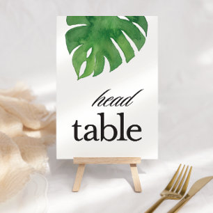 Numeração De Mesa Verde Tropical Palm Cabeça Mesa Número da Tabela