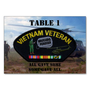 Numeração De Mesa Veteranos militares da guerra do Vietnã