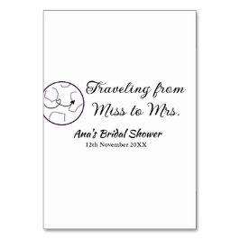 Numeração De Mesa Viagem chá de panela adicione nome data miss à Sra