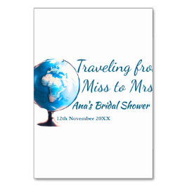 Numeração De Mesa Viagem chá de panela adicione nome data miss à Sra