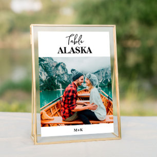 Numeração De Mesa Viagem de Nome da Cidade de Foto de Casamento de D