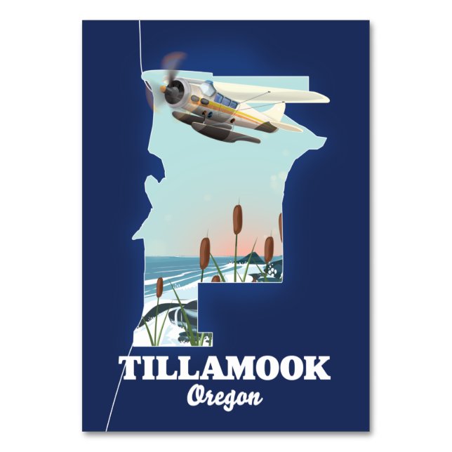 Numeração De Mesa Viagem de Tillamook Oregon (Frente)