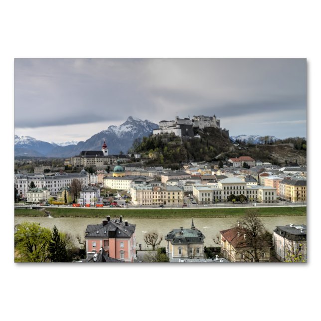 Numeração De Mesa View Over Salzburg Áustria (Frente)
