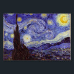 Numeração De Mesa Vincent Van Gogh Starry Night Vintage Fine Art<br><div class="desc">Vincent van Gogh Starry Night Fine Art Painting Starry Night Starry Night é uma pintura do artista poste-impressionista holandês Vincent van Gogh. O céu azul à noite está cheio de nuvens, estrelas e uma lua crescente brilhante. A Noite Estrelada é a única noturna na série de visões da janela do...</div>