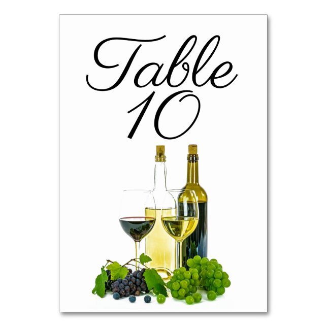 Numeração De Mesa Vinho Tinto Ou Branco Número Da Mesa (Verso)