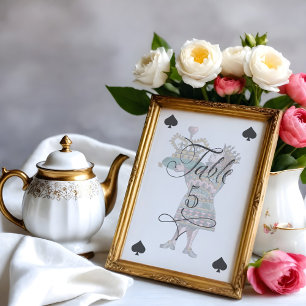 Numeração De Mesa Vintage Alice no País das Maravilhas