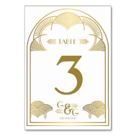 Numeração De Mesa Vintage Art Deco Casamento Monográfico Único Doura