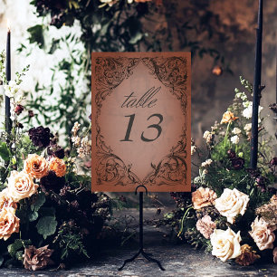 Numeração De Mesa Vintage Bat Até O Casamento De Ferrugem Da Morte