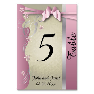 Numeração De Mesa Vintage Classy Pink Tourmaline - Números de tabela