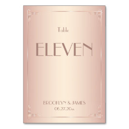 Numeração De Mesa Vintage de Números de Tabela de Casamento de Blush