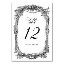 Numeração De Mesa Vintage Elegant Floral Frame Ornament Weding