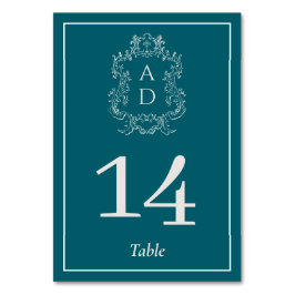 Numeração De Mesa Vintage Elegant Floral Morden Wedding