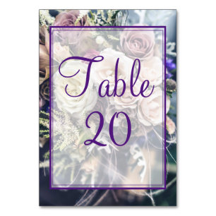 Numeração De Mesa Vintage Floral - Números de Tabela de Casamento -