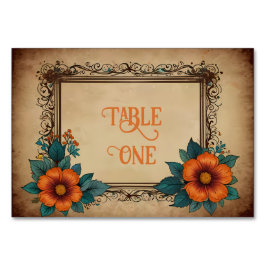 Numeração De Mesa Vintage Floral Wedding Elegante