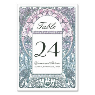 Numeração De Mesa Vintage Floral Wedding Table Number V (v.1)