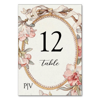 Numeração De Mesa Vintage Magnolia Número da Tabela