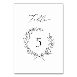 Numeração De Mesa Vintage, mesa de casamento da coroa foliar