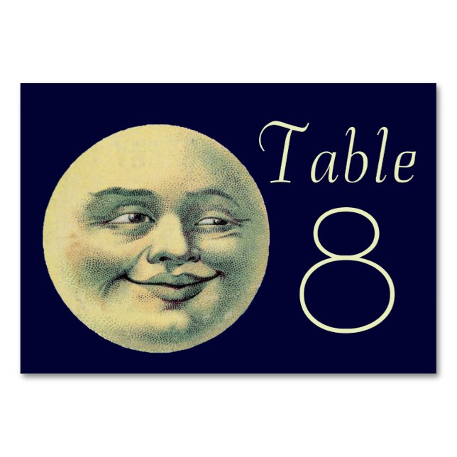 Numeração De Mesa Vintage Moon (Frente)