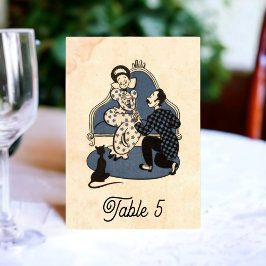 Numeração De Mesa Vintage Retro Antiga Proposta 50 Casamento de BD