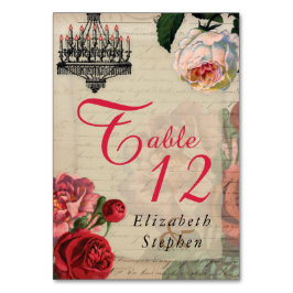 Numeração De Mesa Vintage Romântica Francesa Ephemera Bridal | Casam
