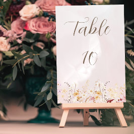 Numeração De Mesa Vintage Rustic Boho Floral Wedding
