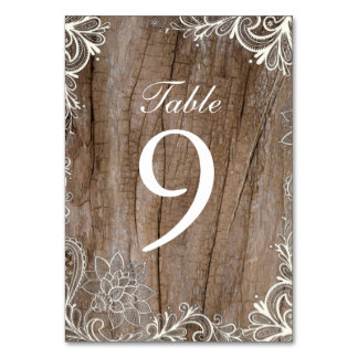 Numeração De Mesa vintage swirls barn wood lace country casamento
