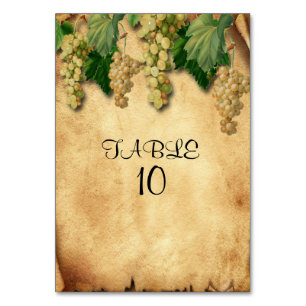 Numeração De Mesa Vintage, Vintage, Rustic Paper Grape Vine