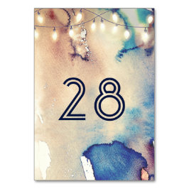 Numeração De Mesa Vintage WaterColor Beach Wedding