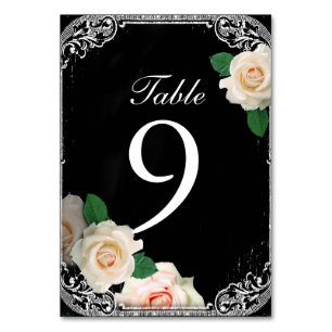 Numeração De Mesa vintagem floral casamento Chalkboard