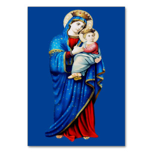Numeração De Mesa Virgem Maria com Menino Jesus