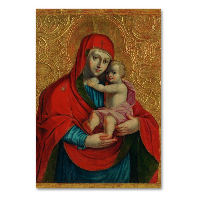 Numeração De Mesa Virgin Mary and Jesus Child by Jan Rombauer (Frente)