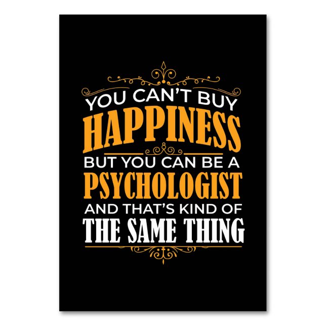 Numeração De Mesa Você Pode Ser Psicólogo (Frente)