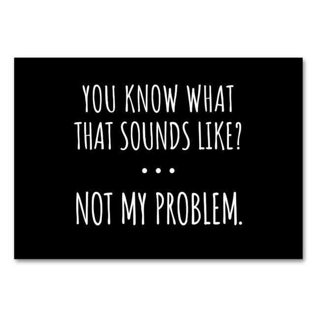 Numeração De Mesa Você Sabe O Que Isso Parece Não Ser Meu Problema (Frente)