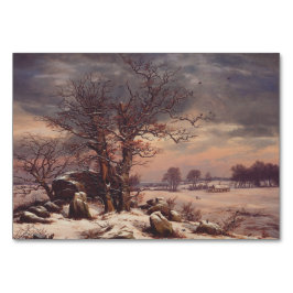 Numeração De Mesa Vordingborg no Inverno por J.C. Dahl Arte Fino
