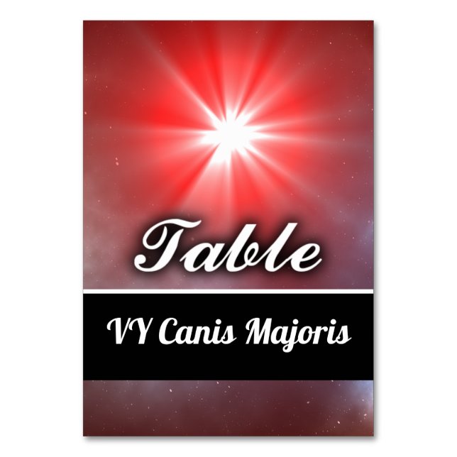 Numeração De Mesa VY Canis Majoris (Frente)