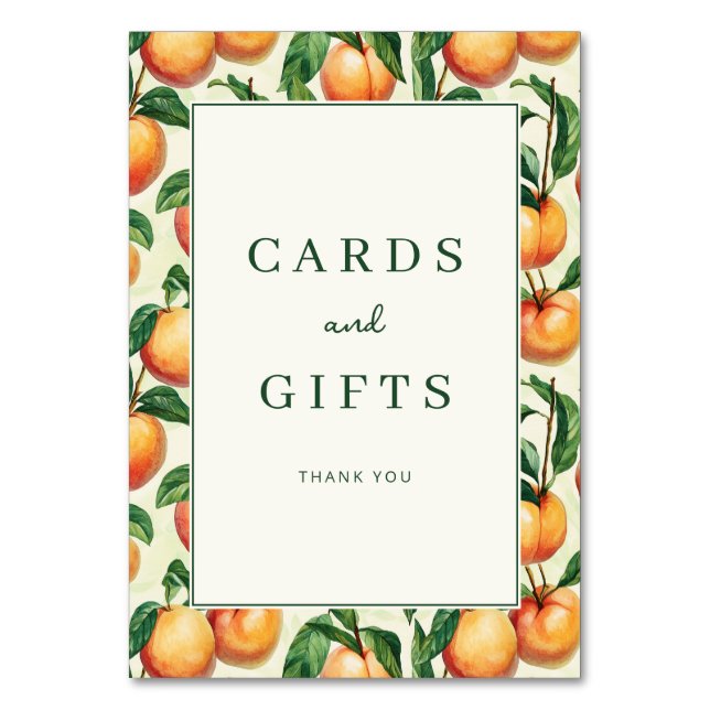 Numeração De Mesa Warm Peach Illustration Border (Frente)