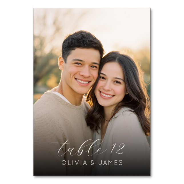 Numeração De Mesa Warm Photo (Verso)