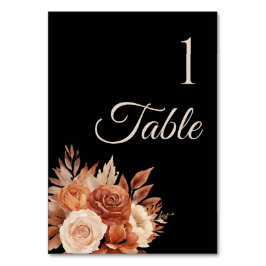 Numeração De Mesa Watercolor Autumn Elegance-Wed-