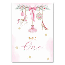 Numeração De Mesa Watercolor Elegant Winter Nutcracker ballet Christ