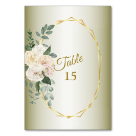 Numeração De Mesa Wedding Greenery Leaves Pink Floral Gold Geometric