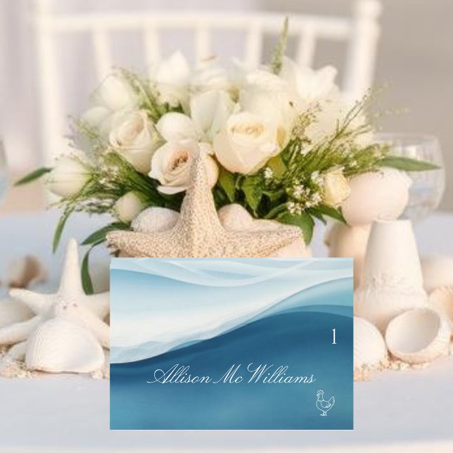 Numeração De Mesa Wedding Place Cards Chicken Icon-Serene Blue (Wedding Place Cards Chicken Icon-Serene Blue )
