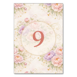 Numeração De Mesa Weeding floral table number