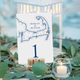 Numeração De Mesa Wequassett Resort Cape Cod Harwich MÃES Casamento
