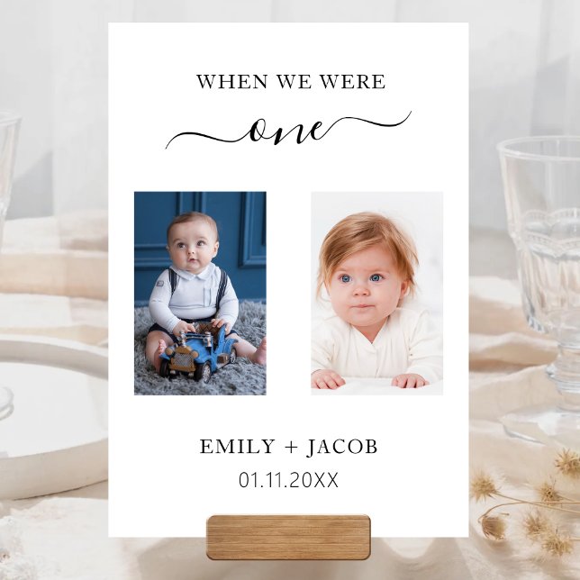 Numeração De Mesa When We Were Wedding Photo Minimalist Wedding (Criador carregado)