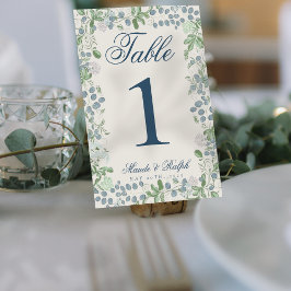 Numeração De Mesa Whimsical Floral Border Garland Watercolor Wedding