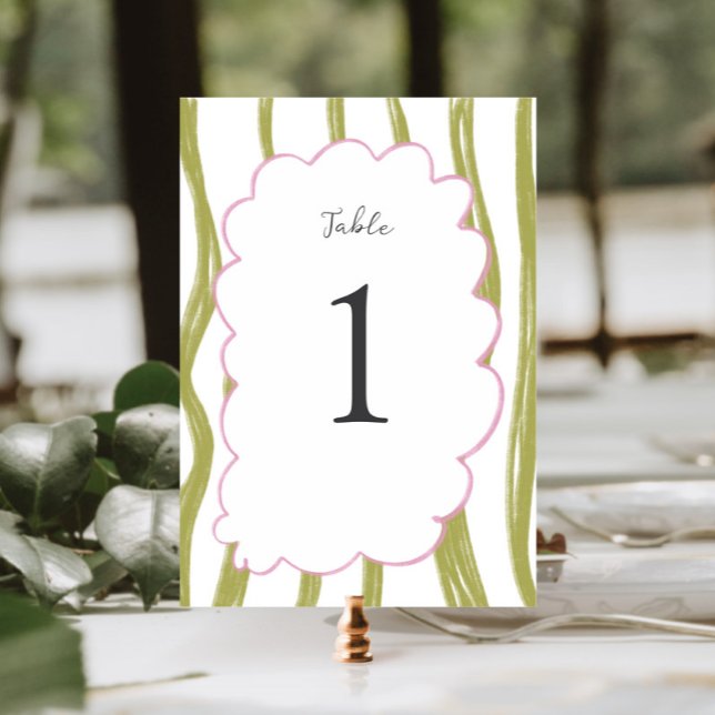 Numeração De Mesa Whimsy Colorful Frame Wedding  (Criador carregado)