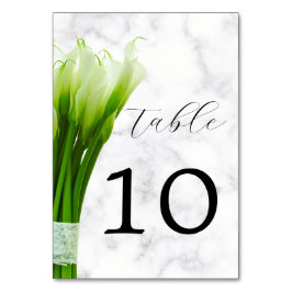 Numeração De Mesa White Calla Lily Florals Número da Mesa